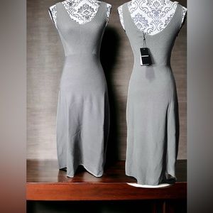 Emporio Armani Chevron Motif Knit Long Dress sz36 NWT Authenticity Verif…